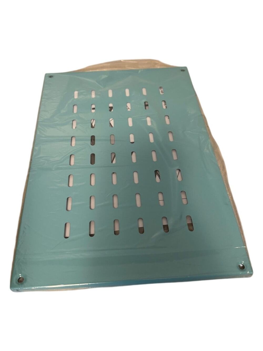 FE D3-2 Computer Monitor Stand Riser with Drawer Ventilated Metal Teal Blue